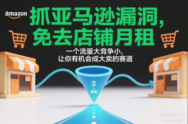 抓亚马逊漏洞，免去店铺月租，一个流量大竞争小，让你有机会成大卖的赛道网赚项目-副业赚钱-互联网创业-资源整合白嫖の网赚