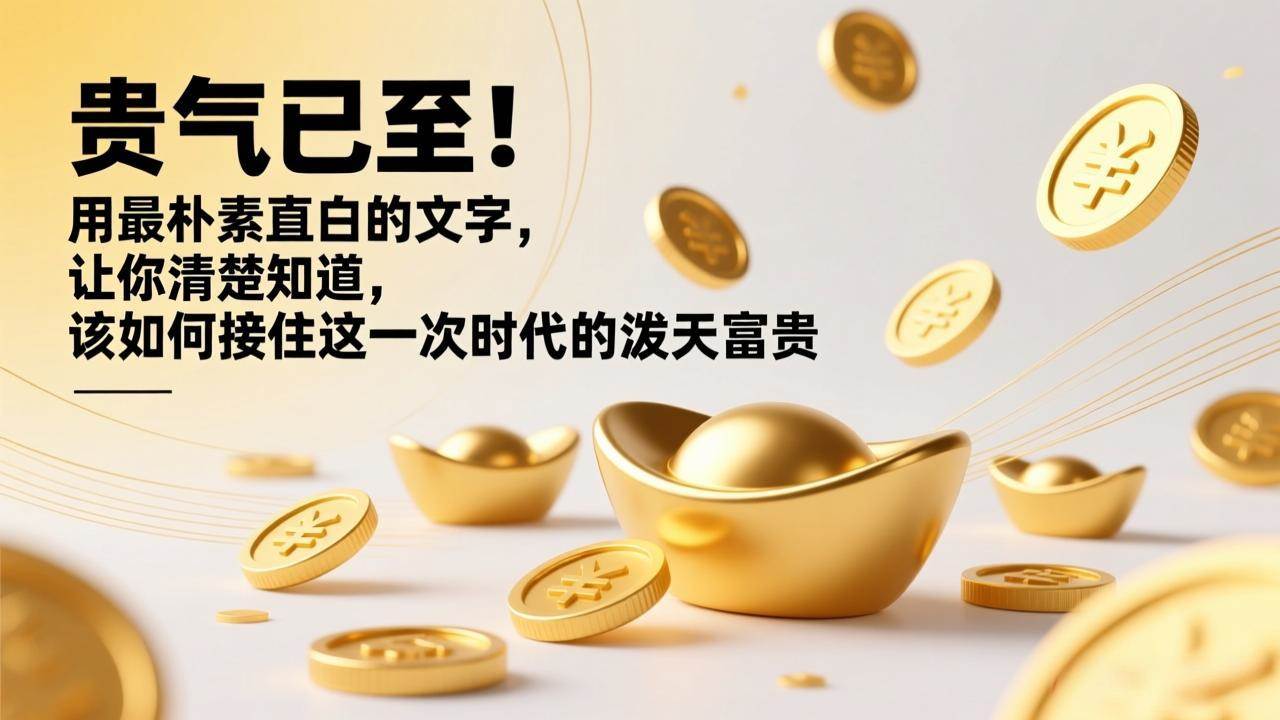 （17049期）付费文章：贵气已至！用最朴素直白的文字，让你清楚知道，该如何接住这一次时代的泼天富贵网赚项目-副业赚钱-互联网创业-资源整合白嫖の网赚