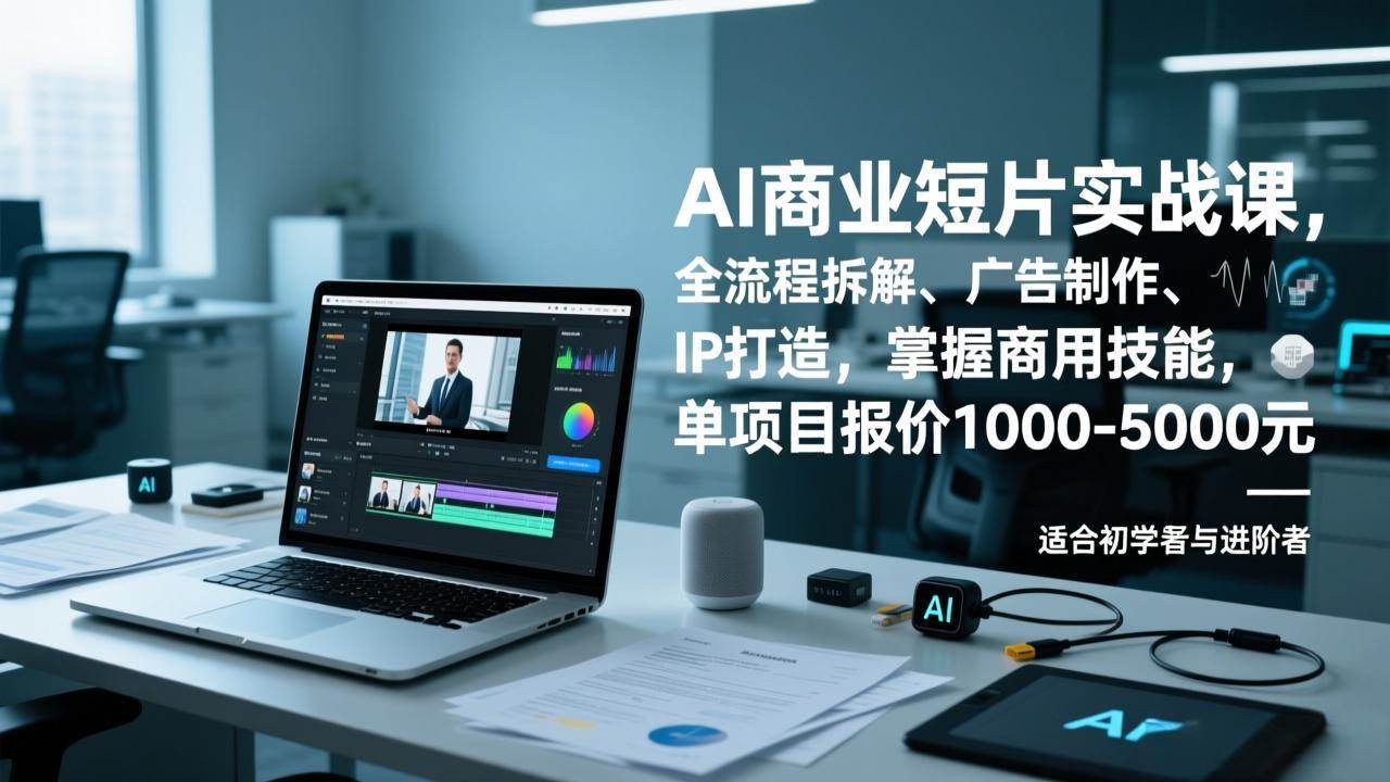 （17050期）AI商业短片实战课，全流程拆解、广告制作、IP打造，掌握商用技能，单项目报价1000-5000元网赚项目-副业赚钱-互联网创业-资源整合白嫖の网赚