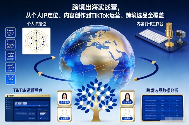 跨境出海实战营，从个人IP定位、内容创作到TikTok运营、跨境选品全覆盖网赚项目-副业赚钱-互联网创业-资源整合白嫖の网赚