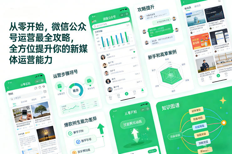从零开始，微信公众号运营最全攻略，全方位提升你的新媒体运营能力网赚项目-副业赚钱-互联网创业-资源整合白嫖の网赚