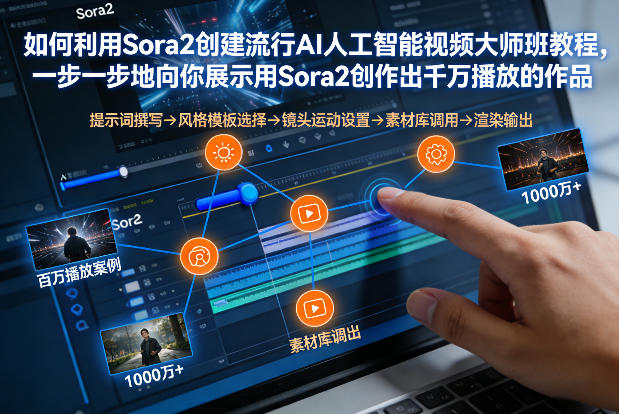 如何利用Sora2创建流行AI人工智能视频大师班，一步一步地向你展示用Sora2创作出千万播放的作品网赚项目-副业赚钱-互联网创业-资源整合白嫖の网赚