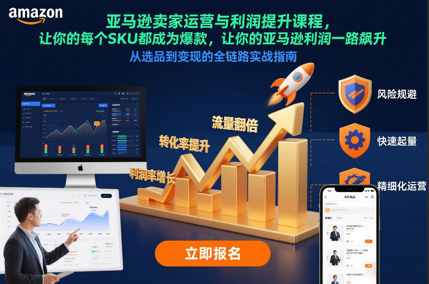 亚马逊卖家运营与利润提升课程，让你的每个SKU都成为爆款，让你的亚马逊利润一路飙升（更新12月）网赚项目-副业赚钱-互联网创业-资源整合白嫖の网赚