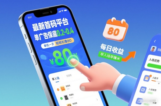 最新首码平台，单广告保底0.2-0.4，单机一天轻松撸80，早入场早賺米【揭秘】网赚项目-副业赚钱-互联网创业-资源整合白嫖の网赚