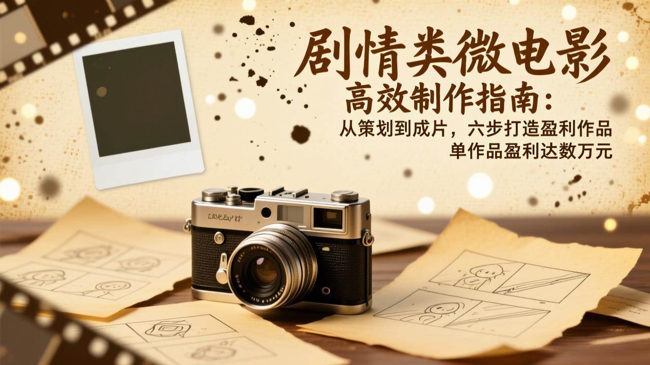 （17086期）剧情类微电影高效制作指南：从策划到成片，六步打造盈利作品，单作品盈利达数万元网赚项目-副业赚钱-互联网创业-资源整合白嫖の网赚