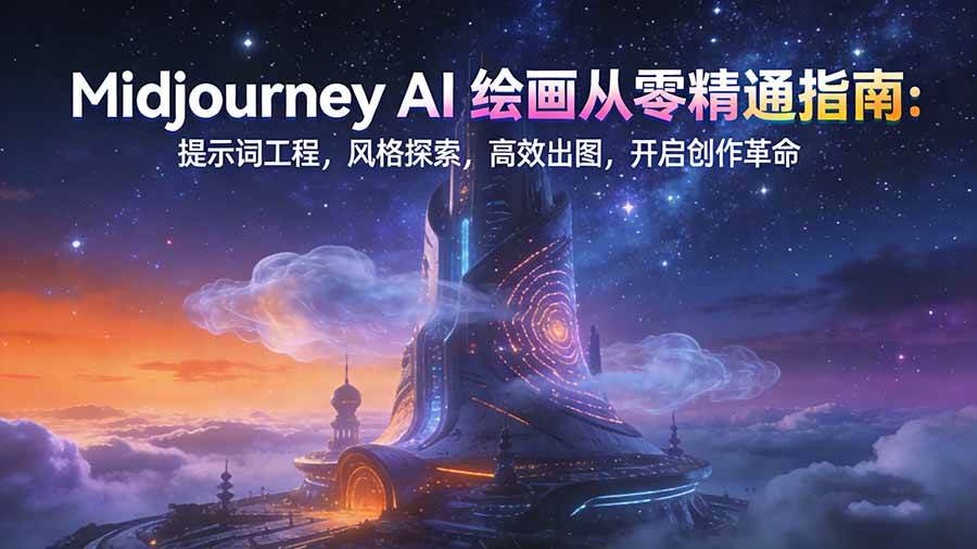 （17118期）MidjourneyAI绘画从零精通指南：提示词工程，风格探索，高效出图，开启创作革命网赚项目-副业赚钱-互联网创业-资源整合白嫖の网赚