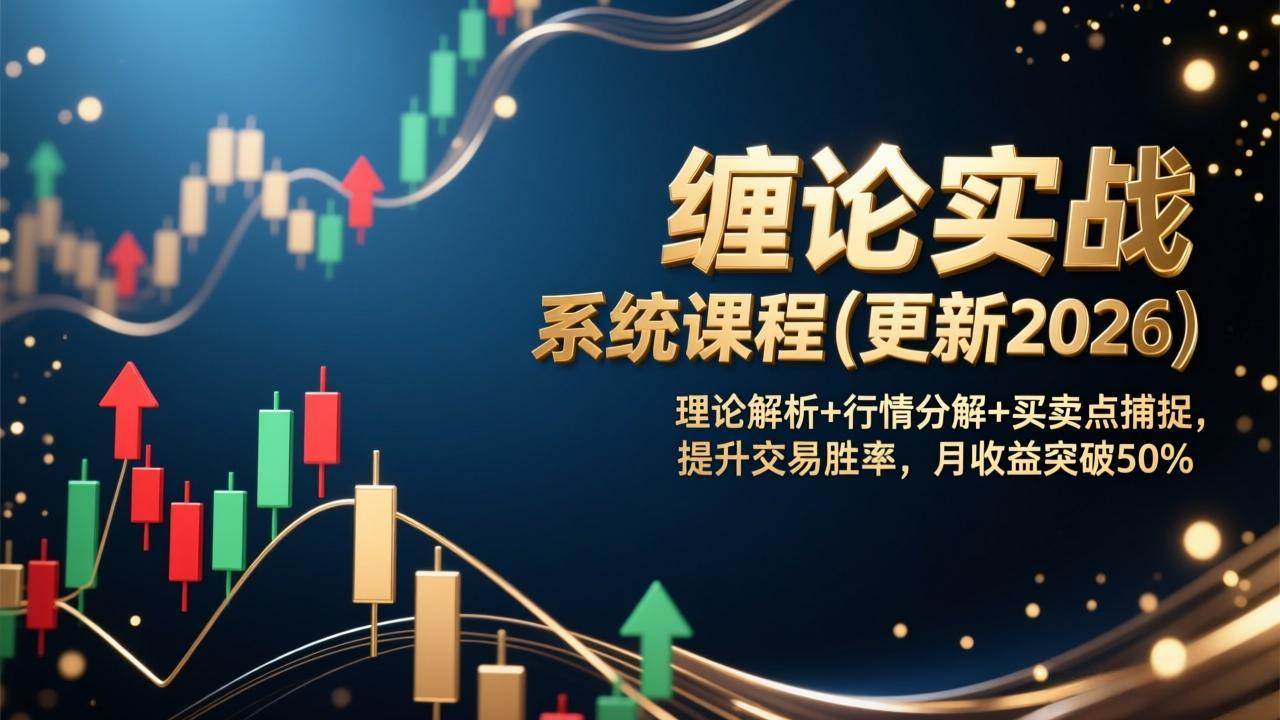 （17136期）缠论实战系统课程(更新2026)，理论解析+行情分解+买卖点捕捉，提升交易胜率，月收益突破50%网赚项目-副业赚钱-互联网创业-资源整合白嫖の网赚