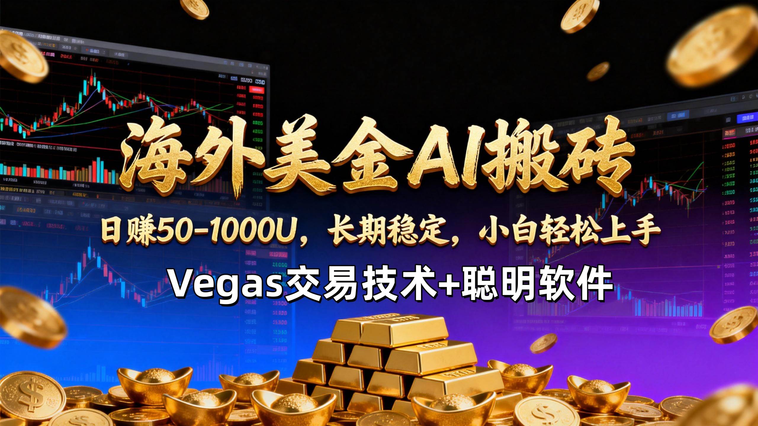 （17143期）【海外美金AI搬砖】Vegas交易技术+聪明软件，日赚50-1000U，长期稳定，小白轻松上手。网赚项目-副业赚钱-互联网创业-资源整合白嫖の网赚