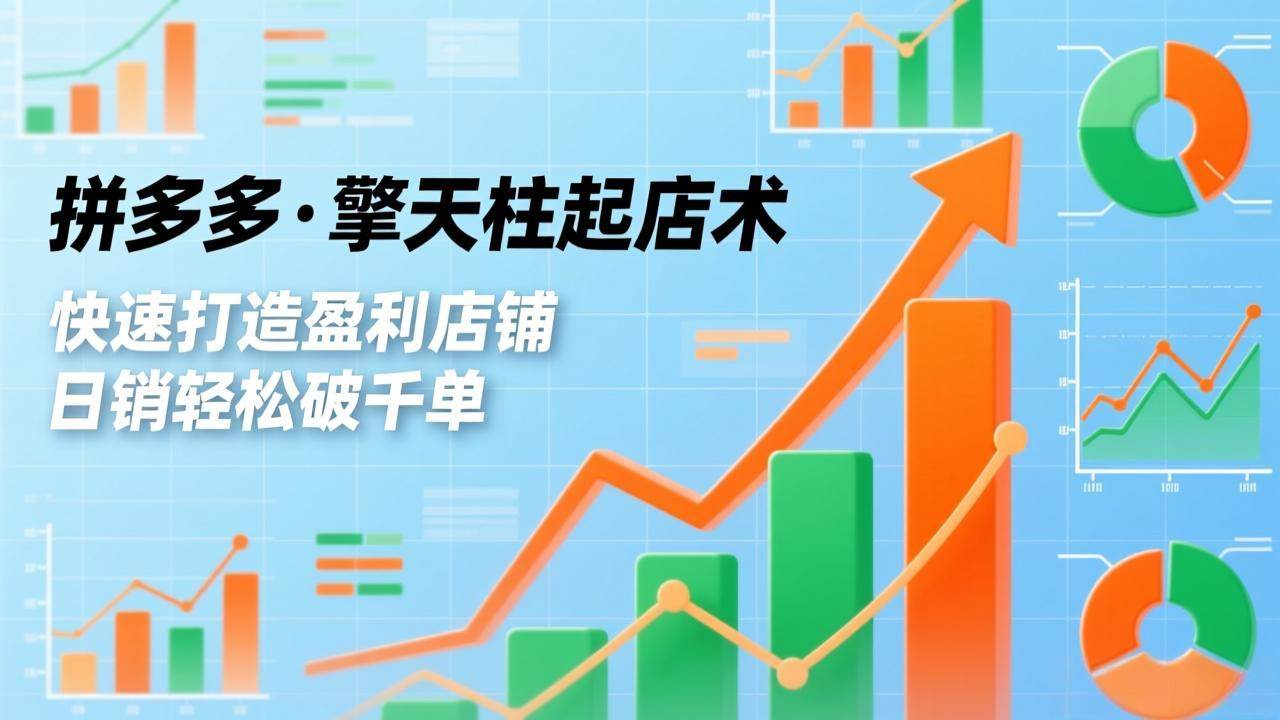 （17149期）拼多多·擎天柱起店术，爆流布局、利润起飞、不断流，快速打造盈利店铺，日销轻松破千单网赚项目-副业赚钱-互联网创业-资源整合白嫖の网赚