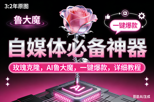 （17153期）玫瑰克隆神器，ai鲁大魔，自媒体必备工具，一键爆款神器，详细教程。网赚项目-副业赚钱-互联网创业-资源整合白嫖の网赚