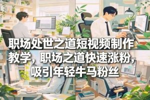 职场处世之道短视频制作教学，职场之道快速涨粉，吸引年轻牛马粉丝