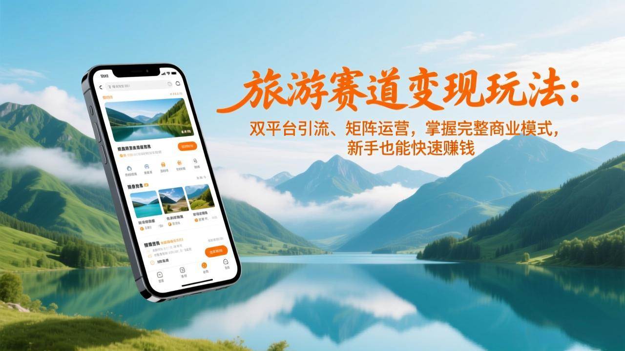 （17153期）旅游赛道变现玩法：双平台引流、矩阵运营，掌握完整商业模式，新手也能快速赚钱网赚项目-副业赚钱-互联网创业-资源整合白嫖の网赚