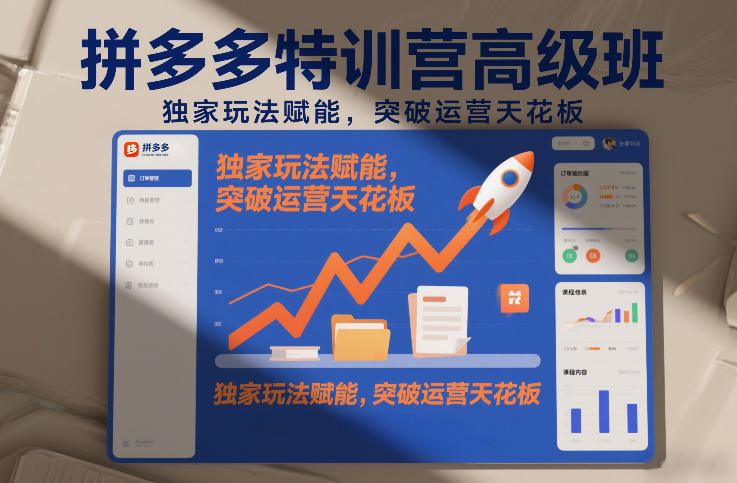 拼多多特训营高阶班，独家玩法赋能，突破运营天花板（更新26年1月）网赚项目-副业赚钱-互联网创业-资源整合白嫖の网赚