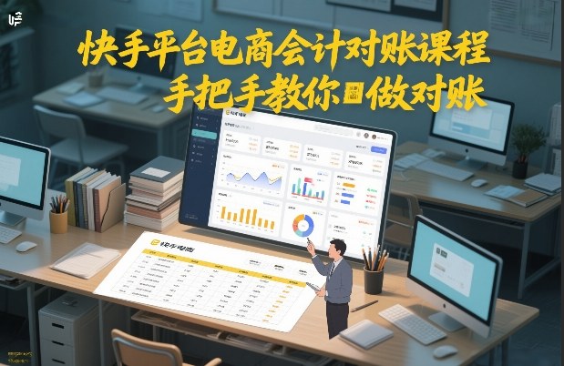 快手平台电商会计对账课程,手把手教你做对账网赚项目-副业赚钱-互联网创业-资源整合白嫖の网赚