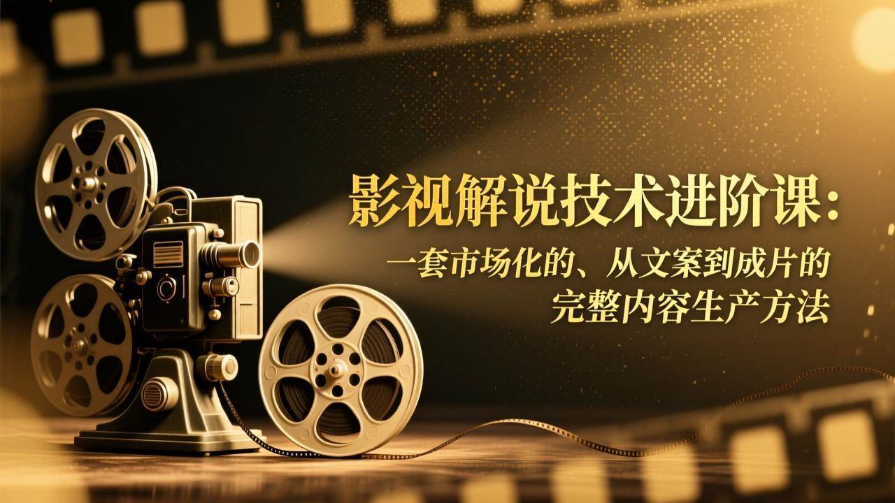 （17185期）影视解说技术进阶课：一套市场化的、从文案到成片的完整内容生产方法网赚项目-副业赚钱-互联网创业-资源整合白嫖の网赚