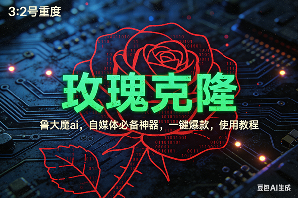 （17206期）玫瑰克隆神器，ai鲁大魔，自媒体必备工具，一键爆款神器，详细教程。网赚项目-副业赚钱-互联网创业-资源整合白嫖の网赚