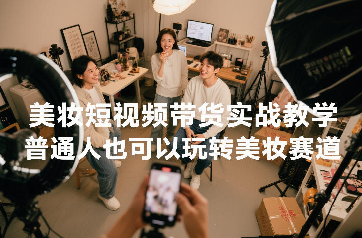 美妆短视频带货实战教学，普通人也可以玩转美妆赛道网赚项目-副业赚钱-互联网创业-资源整合白嫖の网赚