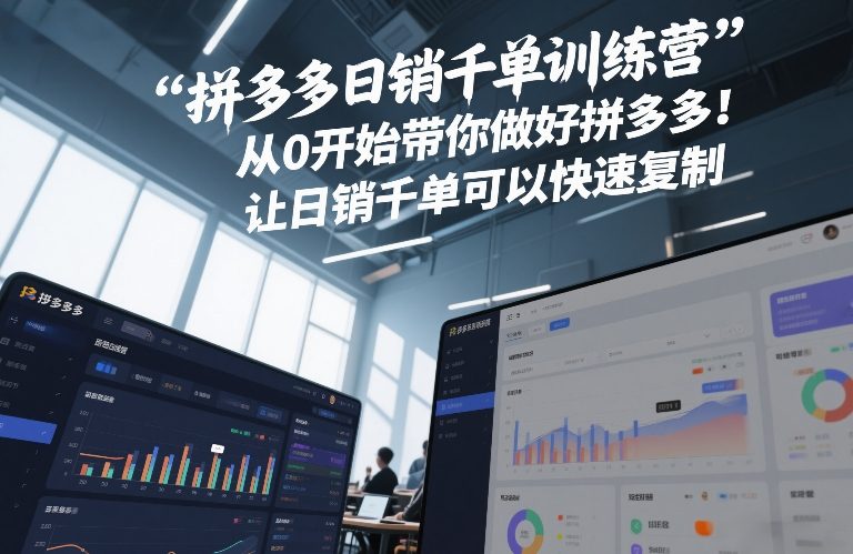 拼多多日销千单训练营，从0开始带你做好拼多多，让日销千单可以快速复制(更新26年1月)网赚项目-副业赚钱-互联网创业-资源整合白嫖の网赚