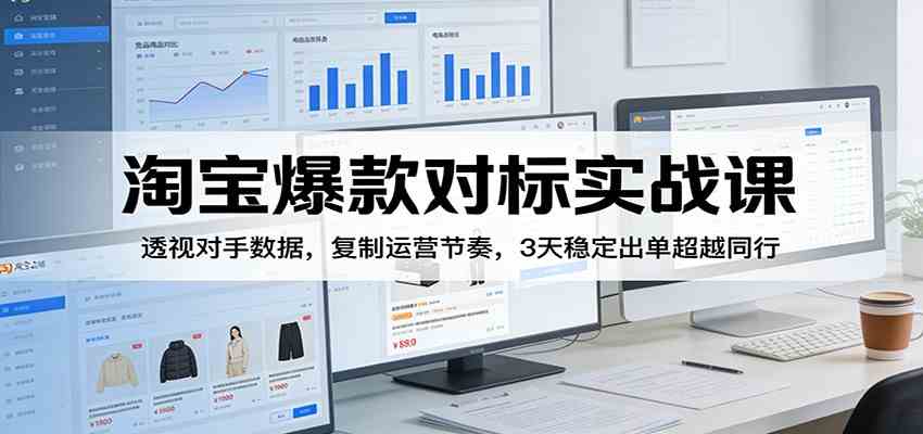 淘宝爆款对标实战课：透视对手数据，复制运营节奏，3天稳定出单超越同行网赚项目-副业赚钱-互联网创业-资源整合白嫖の网赚