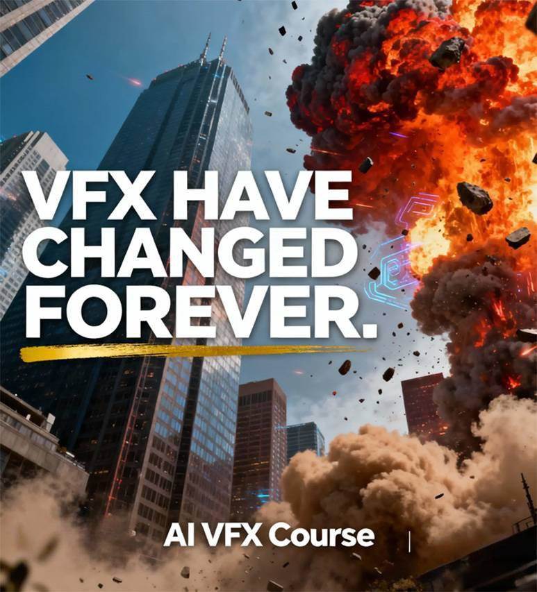 （17212期）AI视觉特效（AIVFX）实战课：运用前沿工具高效制作电影级爆炸、火焰、烟雾、环境和角色特效