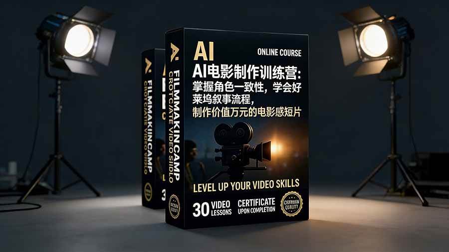 （17223期）AI电影制作训练营：掌握角色一致性，学会好莱坞叙事流程，制作价值万元的电影感短片网赚项目-副业赚钱-互联网创业-资源整合白嫖の网赚