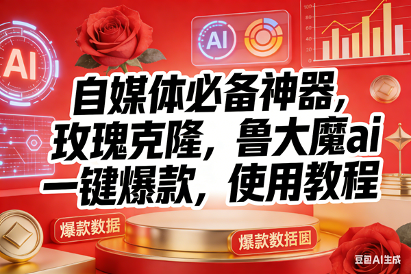 （17225期）玫瑰克隆神器，ai鲁大魔，自媒体必备工具，一键爆款神器，详细教程。网赚项目-副业赚钱-互联网创业-资源整合白嫖の网赚