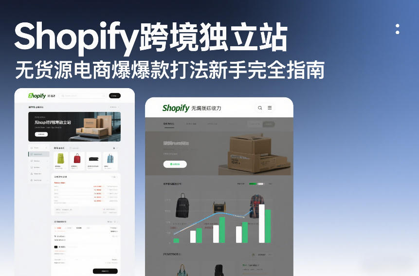 Shopify跨境独立站无货源电商爆款打法新手完全指南网赚项目-副业赚钱-互联网创业-资源整合白嫖の网赚