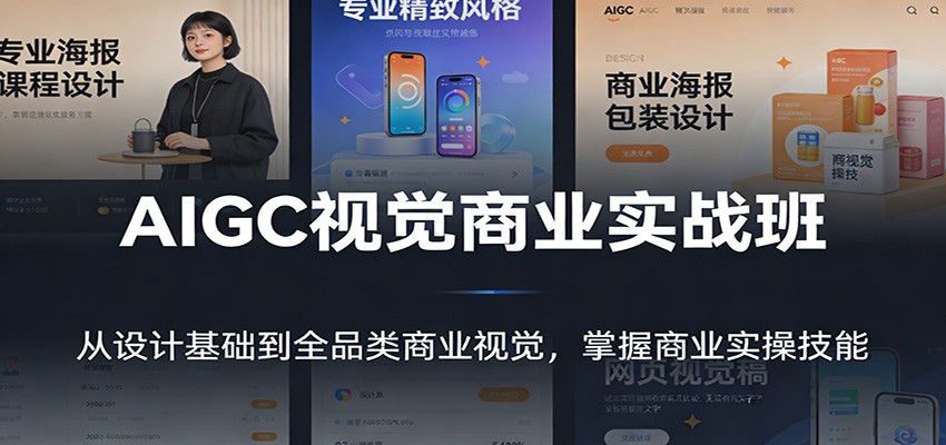 AIGC视觉商业实战班：从设计基础到全品类商业视觉，掌握商业实操技能网赚项目-副业赚钱-互联网创业-资源整合白嫖の网赚