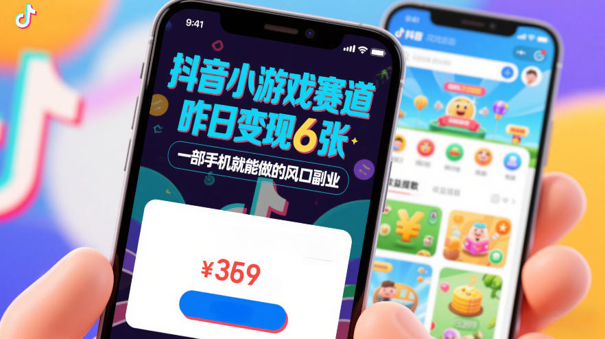 抖音小游戏赛道，昨日变现600+，零基础一部手机就能做的风口副业【揭秘】网赚项目-副业赚钱-互联网创业-资源整合白嫖の网赚