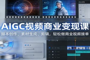 AIGC视频商业变现课：脚本创作、素材生成、剪辑，轻松做商业视频接单