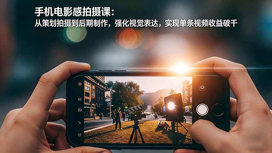 （17273期）手机电影感拍摄课：从策划拍摄到后期制作，强化视觉表达，实现单条视频收益破千网赚项目-副业赚钱-互联网创业-资源整合白嫖の网赚