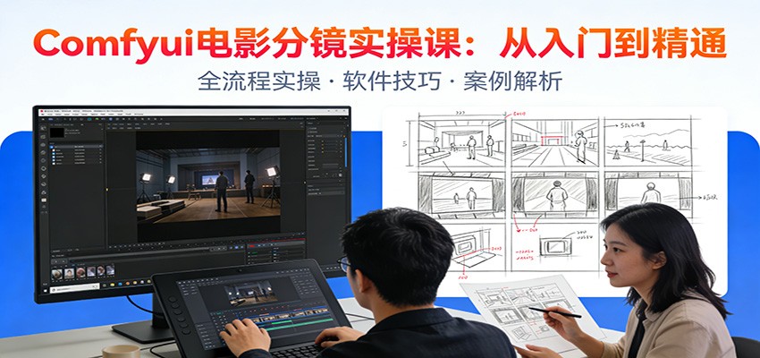 ComfyUI电影分镜实操课：分镜一致性，全流程AI视频制作，零基础也能做专业分镜网赚项目-副业赚钱-互联网创业-资源整合白嫖の网赚
