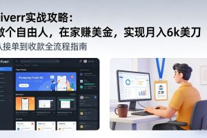 Fiverr实战攻略，做个自由人，在家賺美金，实现月入6k美刀