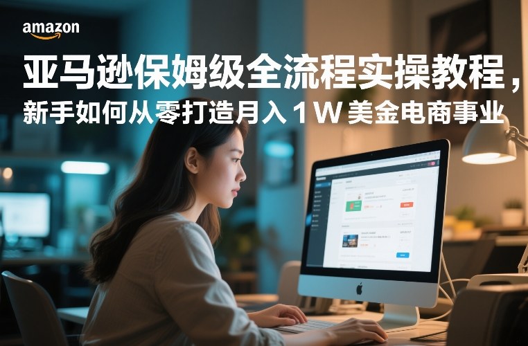 亚马逊保姆级全流程实操教程，新手如何从零打造月入1W美金电商事业网赚项目-副业赚钱-互联网创业-资源整合白嫖の网赚