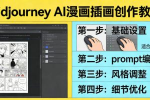 利用Midjourney AI人工智能轻松创作漫画插画教程,零基础创作完整漫画插画