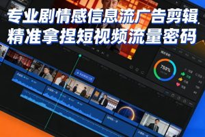 专业剧情感信息流广告剪辑，精准拿捏短视频流量密码
