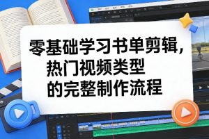 零基础学习书单剪辑，热门视频类型的完整制作流程（更新2026）