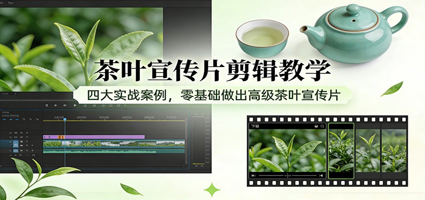 茶叶宣传片剪辑教学：四大实战案例，零基础做出高级茶叶宣传片网赚项目-副业赚钱-互联网创业-资源整合白嫖の网赚