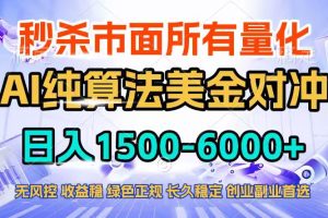 (17444期)2026全网首发黑马项目,AI美金算法对冲,日入2000-6000+,稳定长效0风险,彻底告别996四工资…