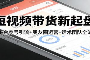 短视频带货新起盘:三平台养号引流+朋友圈运营+话术团队全流程
