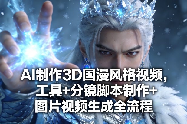 AI制作3D国漫风格视频，工具+分镜脚本制作+图片视频生成全流程网赚项目-副业赚钱-互联网创业-资源整合白嫖の网赚