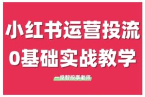 小红书运营投流,小红书广告投放从0到1的实战课,学完即可开始投放(更新26年)