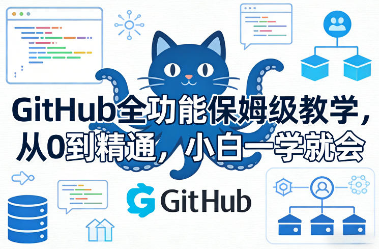 GitHub全功能保姆级教学，从0到精通，小白一学就会网赚项目-副业赚钱-互联网创业-资源整合白嫖の网赚