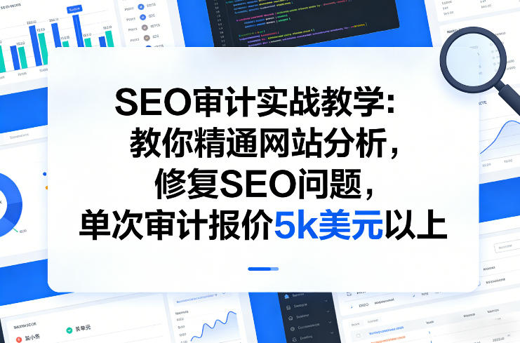 SEO审计实战教学：教你精通网站分析，修复SEO问题，单次审计报价5k美元以上网赚项目-副业赚钱-互联网创业-资源整合白嫖の网赚