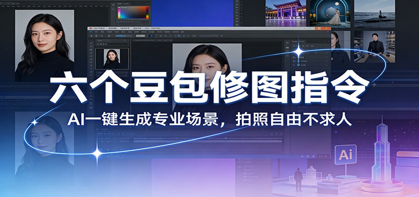 六个豆包修图指令：AI一键生成专业场景，拍照自由不求人网赚项目-副业赚钱-互联网创业-资源整合白嫖の网赚