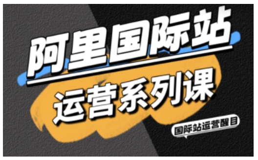 阿里国际站运营系列课，涵盖精准引流、直通车与全站推实战SOP，搭配AI效率工具包与高阶增长玩法（更新）网赚项目-副业赚钱-互联网创业-资源整合白嫖の网赚