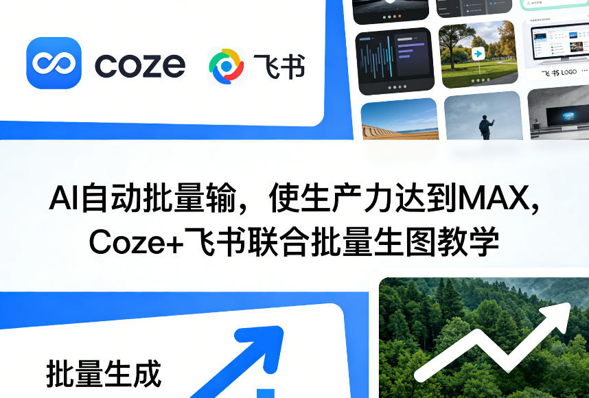 AI自动批量输，使生产力达到MAX，Coze+飞书联合批量生图教学网赚项目-副业赚钱-互联网创业-资源整合白嫖の网赚