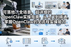 可落地、全场景、超详细的OpenClaw实操指南，从入门到精通，掌握OpenClaw的全流程实操能力