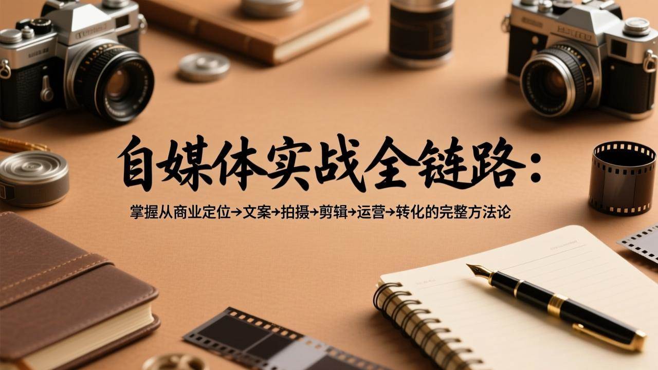 （17586期）自媒体实战全链路：掌握从商业定位→文案→拍摄→剪辑→运营→转化的完整方法论网赚项目-副业赚钱-互联网创业-资源整合白嫖の网赚