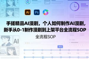 手搓精品AI漫剧,个人如何制作AI漫剧,新手从0-1制作漫剧到上架平台全流程SOP
